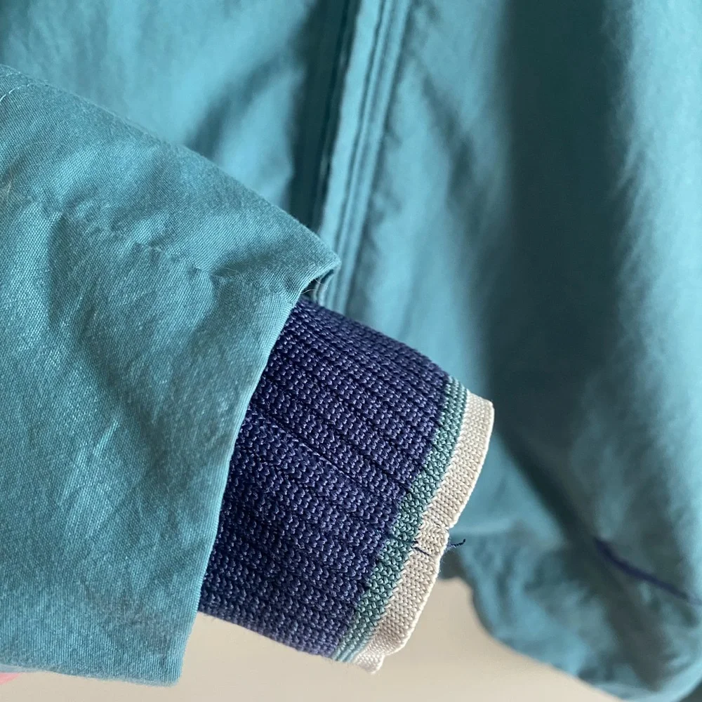 Vintage 90s Nike Women’s M‎ Windbreaker Jacket Teal Green Hooded